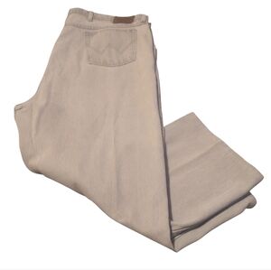 Wrangler Men’s Jeans 48x25 Hemmed Tan Khaki Straight Leg Denim Workwear